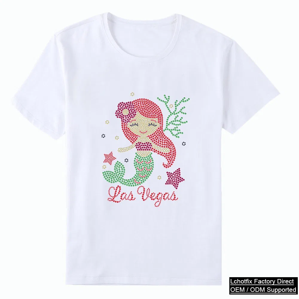 Cute Mermaid Las Vegas Rhinestone T-Shirt