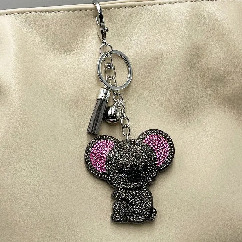 Cute Rhinestone Koala Keychain
