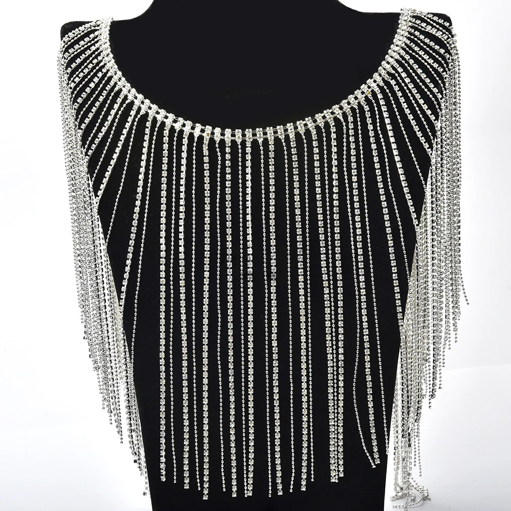 Extra-Long 18 cm Rhinestone Tassel Fringe