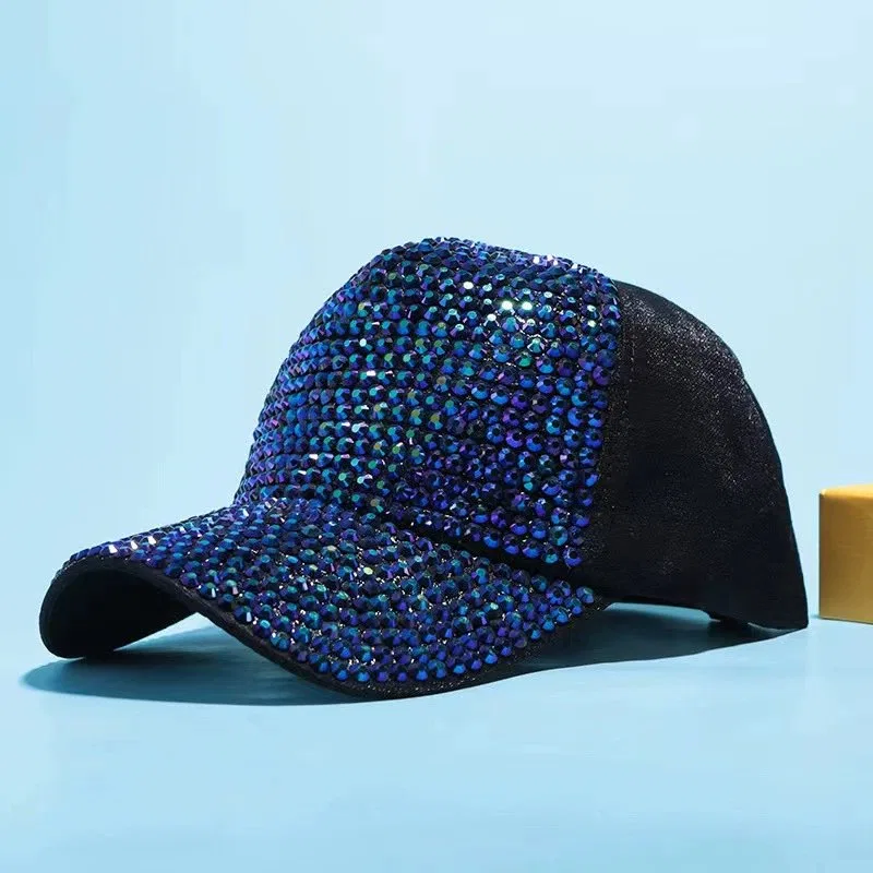 Full Crystal Rhinestone Baseball Cap for Women