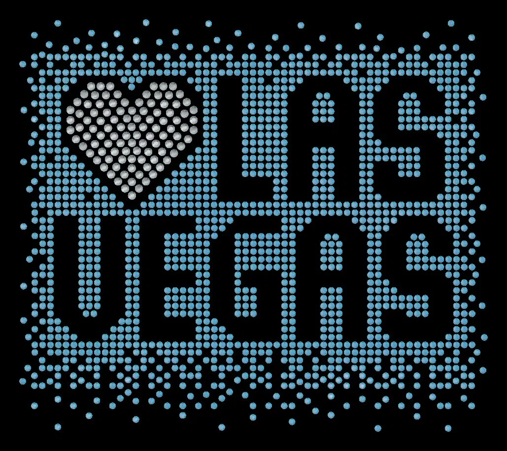 Blue-Heart Las Vegas Crystal Tee Reference, view 3