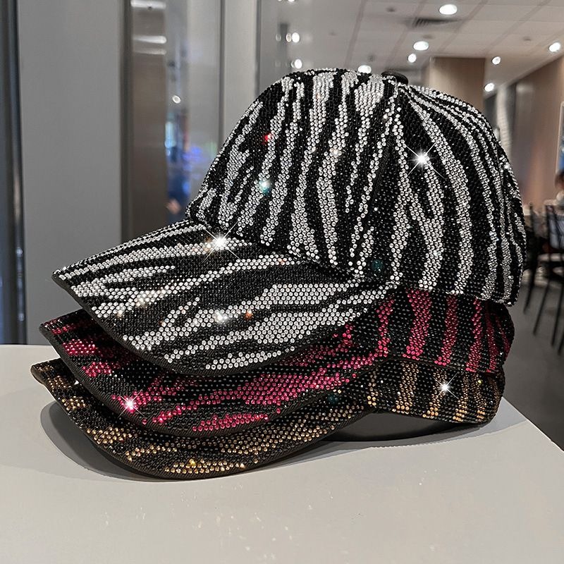 Zebra-Stripe Bling Baseball Cap, view 2