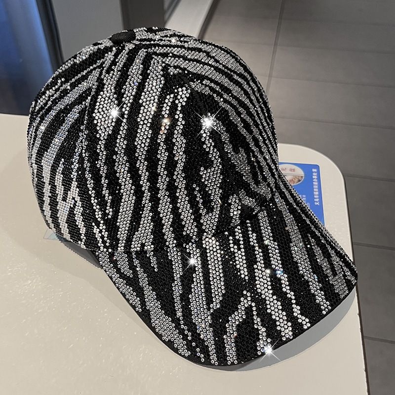 Zebra-Stripe Bling Baseball Cap, view 9