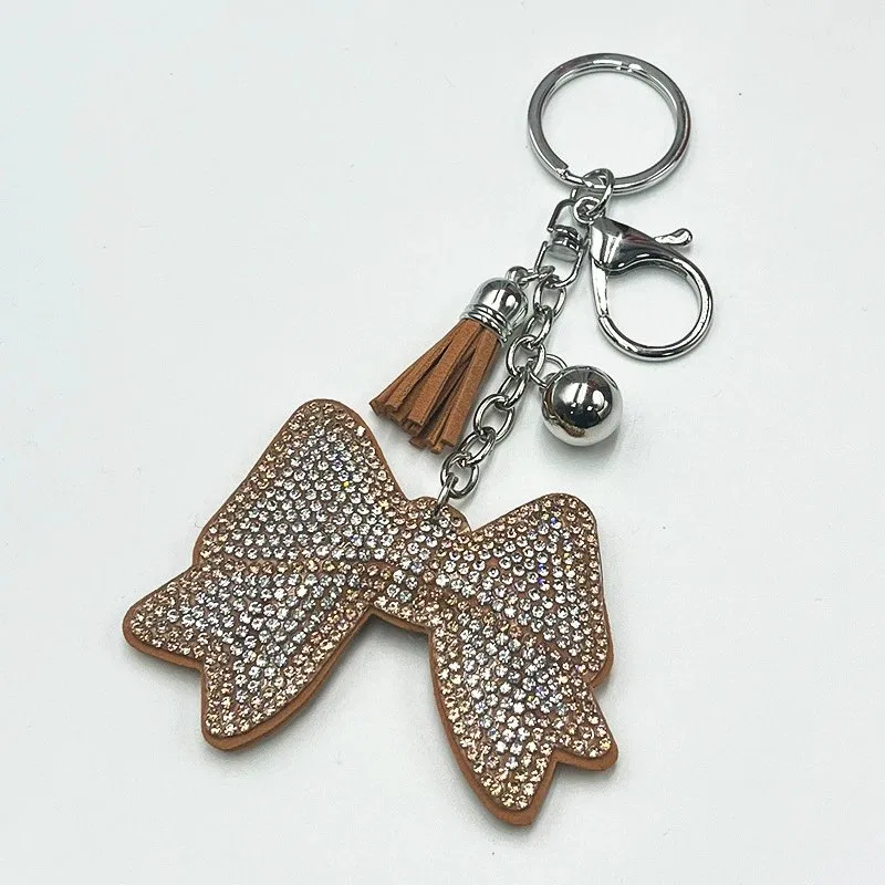Color-Matched Bow and Tassel Bag Charm, view 2