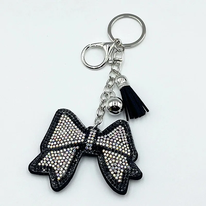 Color-Matched Bow and Tassel Bag Charm, view 3