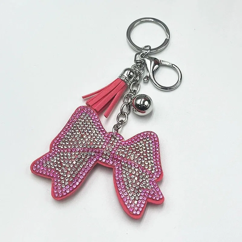 Color-Matched Bow and Tassel Bag Charm, view 4