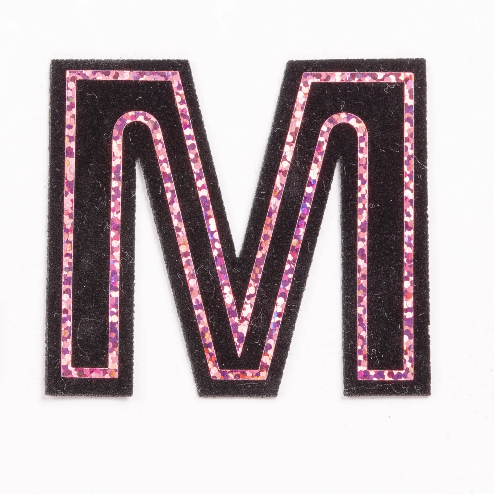 Black Letter Appliques with Pink Metallic Detail, view 9