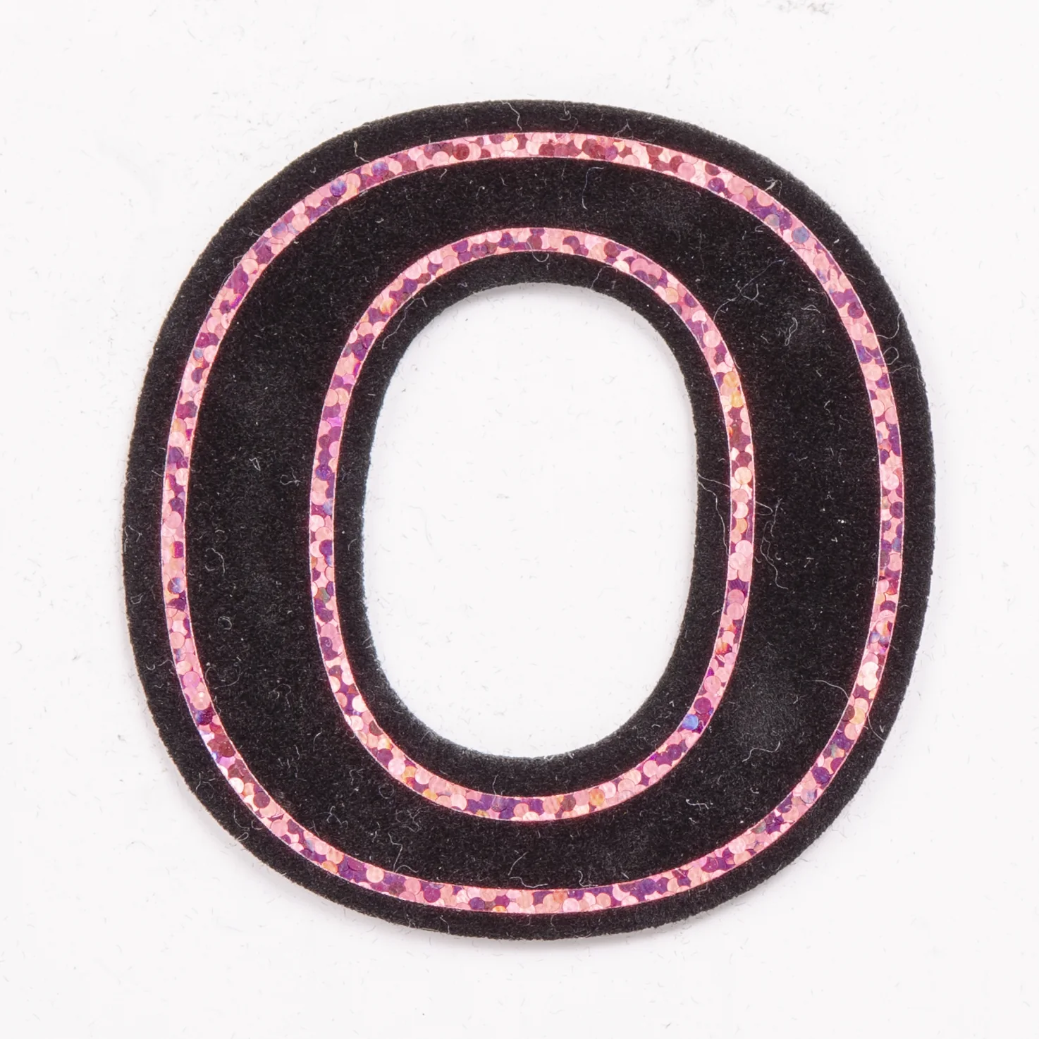 Black Letter Appliques with Pink Metallic Detail, view 11