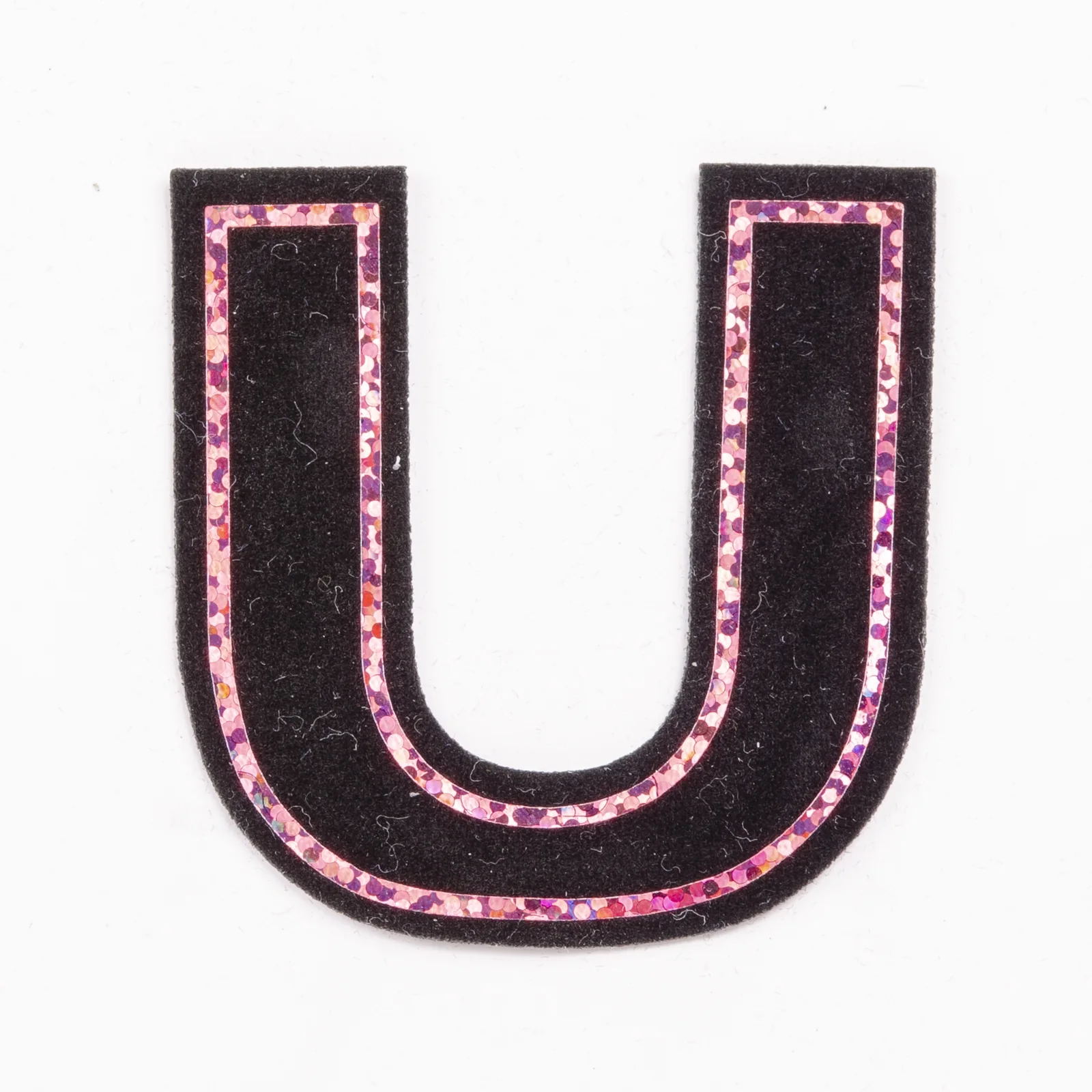 Black Letter Appliques with Pink Metallic Detail, view 16