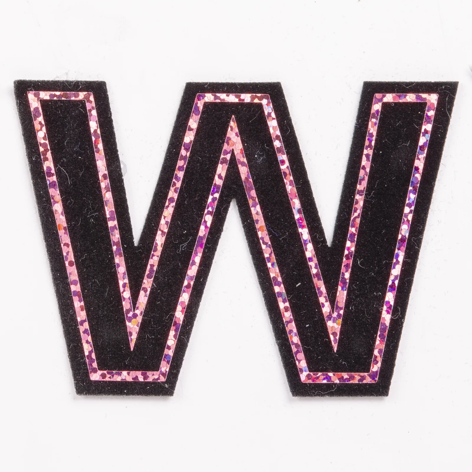 Black Letter Appliques with Pink Metallic Detail, view 18