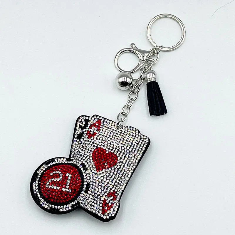 Heart Card and 21 Chip Crystal Charm, view 3