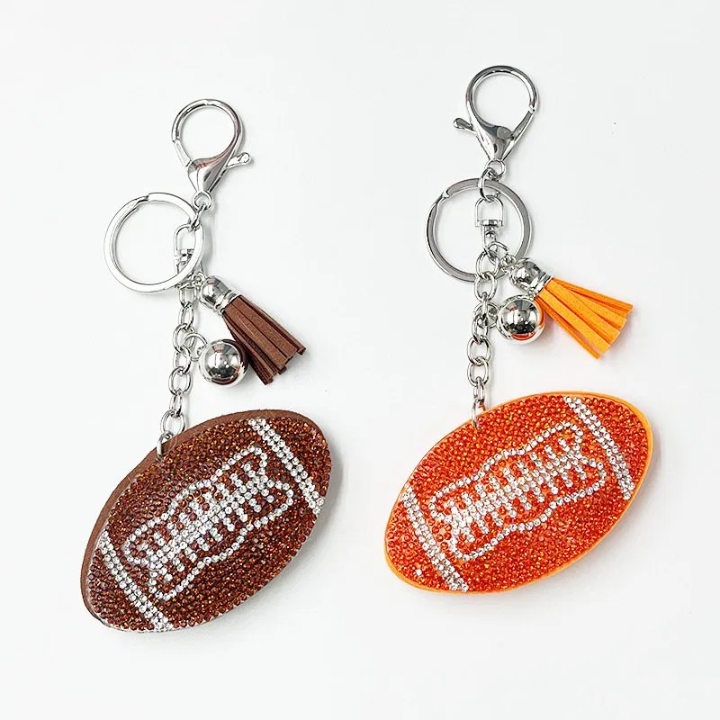 Brown-and-Orange Football Tassel Charms, view 5