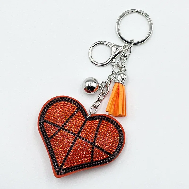 Four Sports-Ball Heart Tassel Charms, view 2