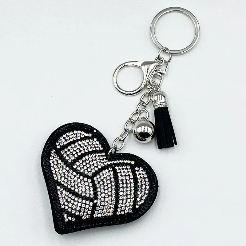 Four Sports-Ball Heart Tassel Charms, view 3