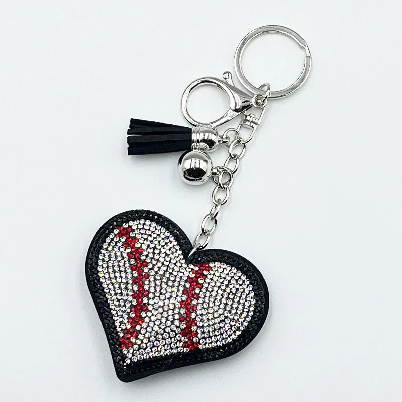 Four Sports-Ball Heart Tassel Charms, view 4