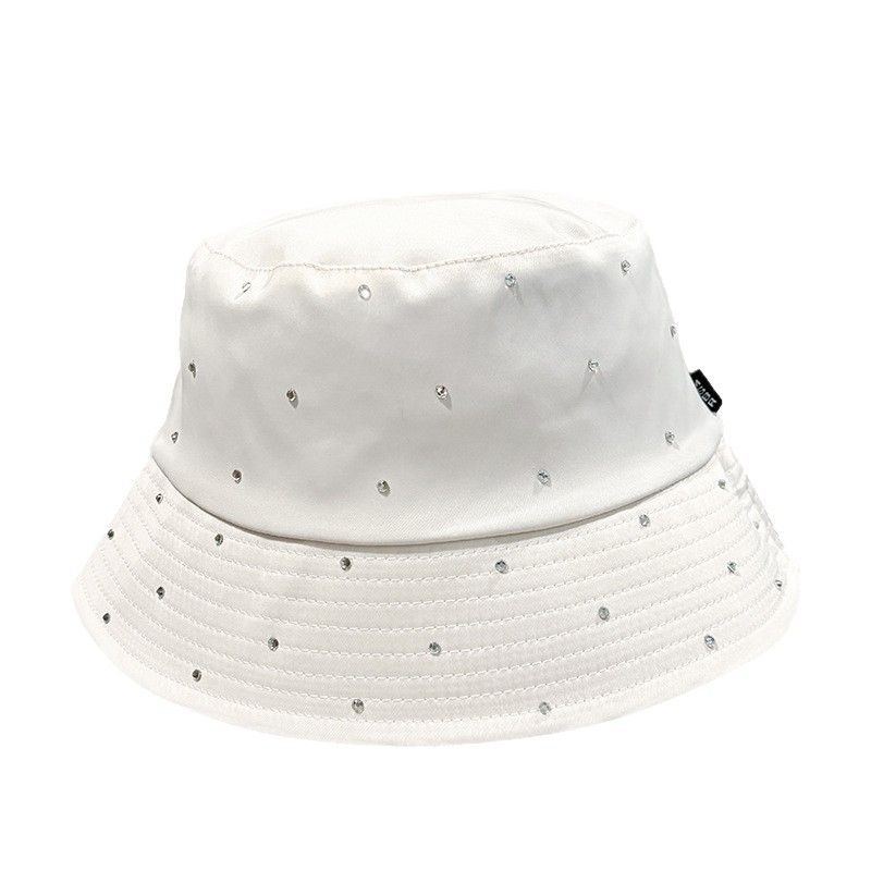 Satin-Look Rhinestone Bucket Hat, view 4