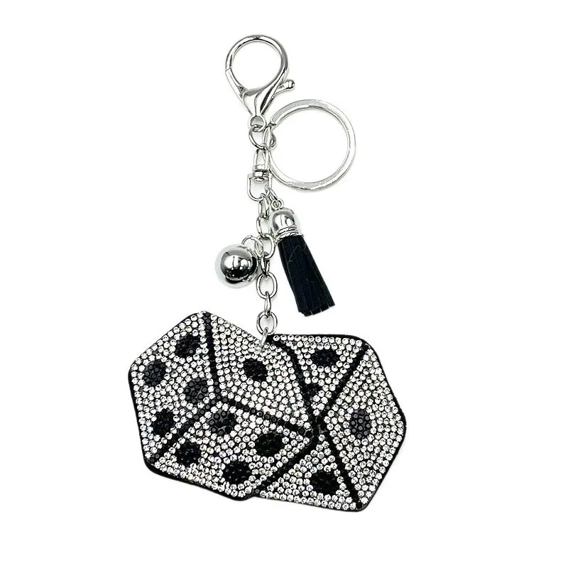 Flat Double-Dice Stone Outline Charm, view 3