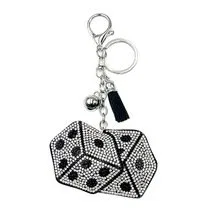 Flat Double-Dice Stone Outline Charm, view 4