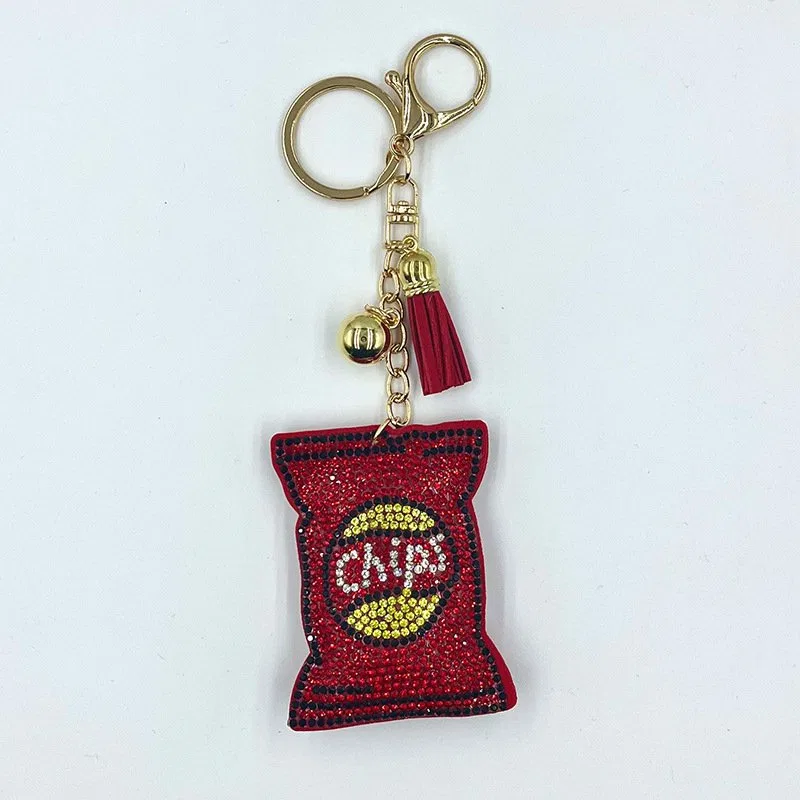 Red Crystal Snack-Packet Bag Charm, view 2