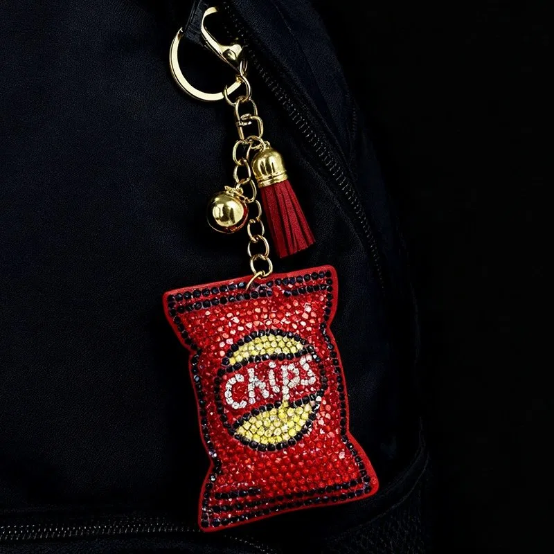 Red Crystal Snack-Packet Bag Charm, view 3