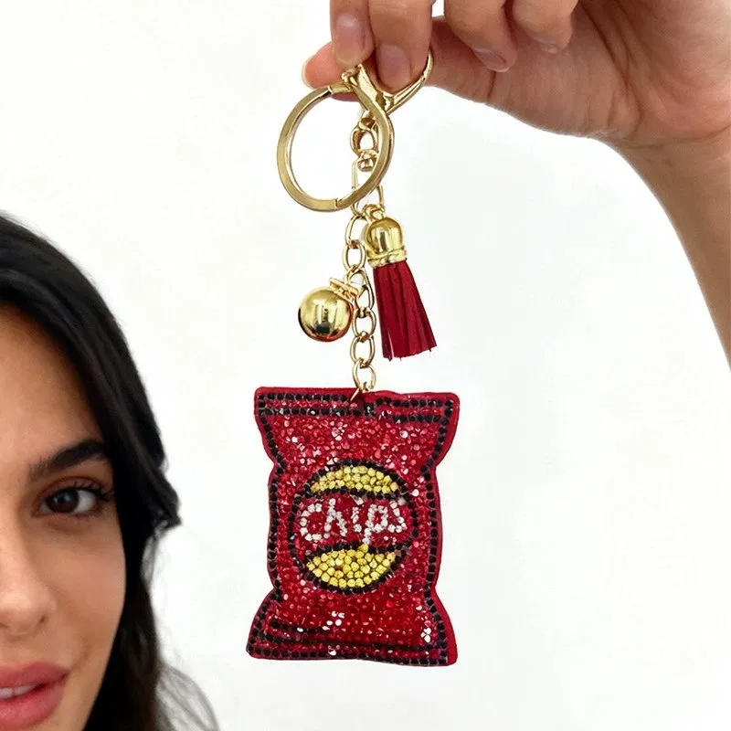 Red Crystal Snack-Packet Bag Charm, view 4