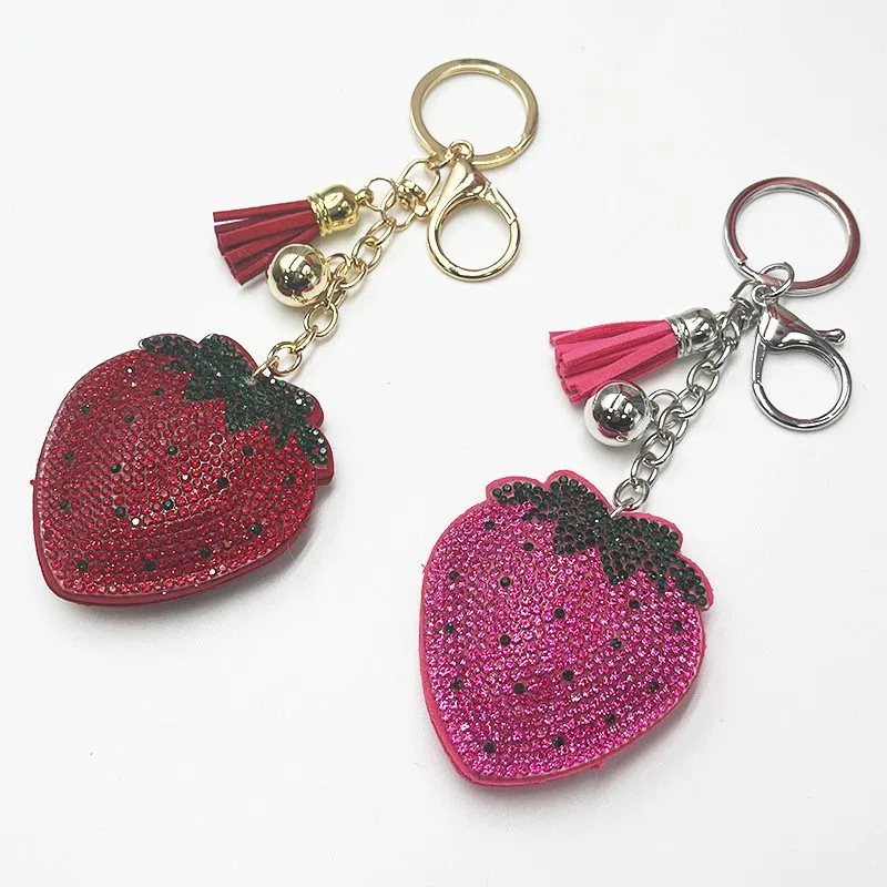 Red-or-Pink Strawberry Tassel Charms, view 3
