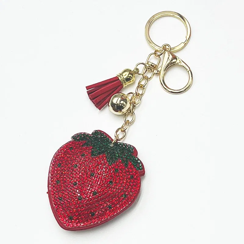 Red-or-Pink Strawberry Tassel Charms, view 4