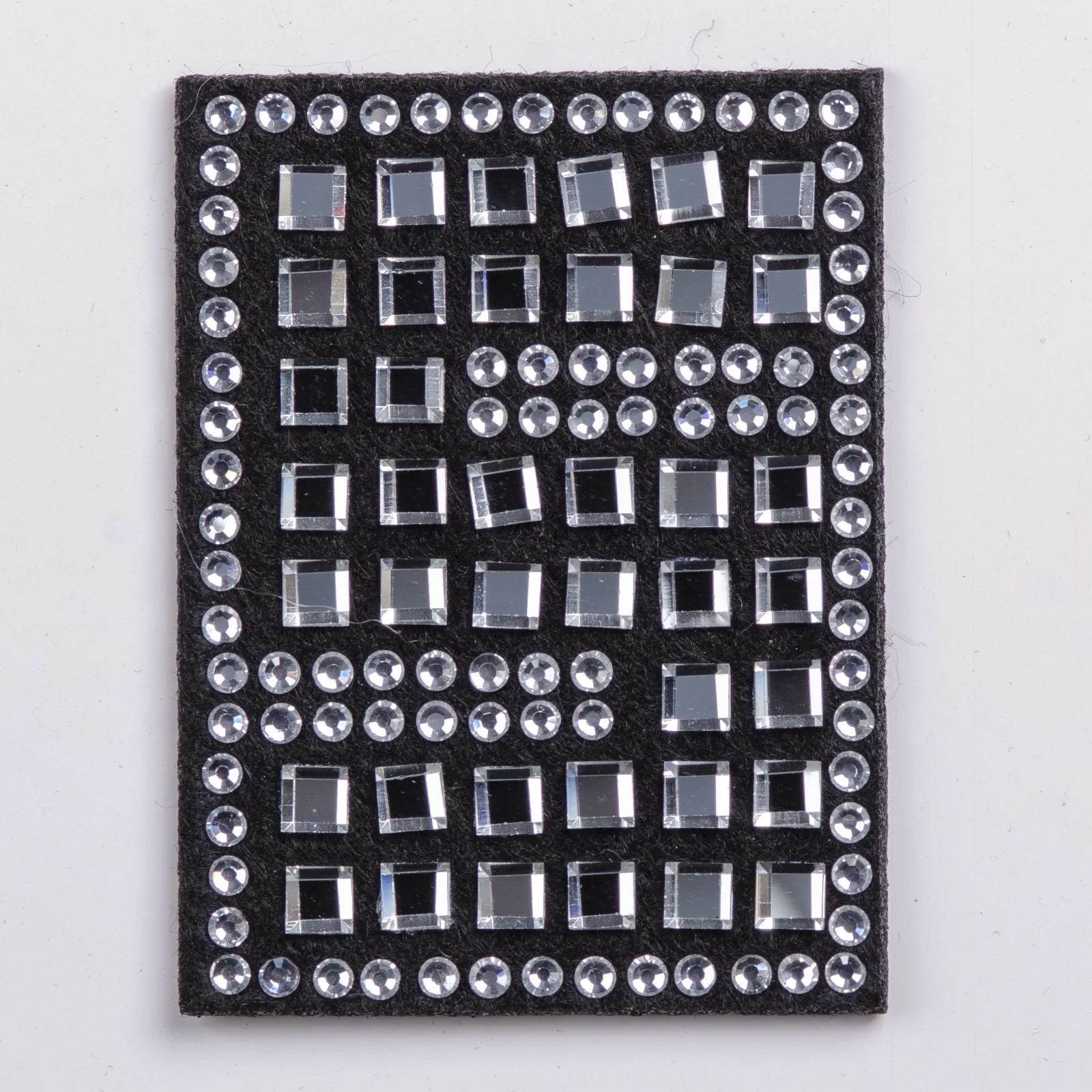 Black Grid-Set Square-Crystal Letter Patches, view 20