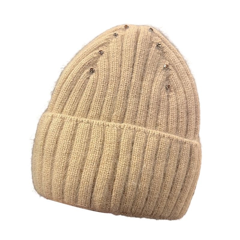 Striped Rhinestone Knit Beanie, view 5
