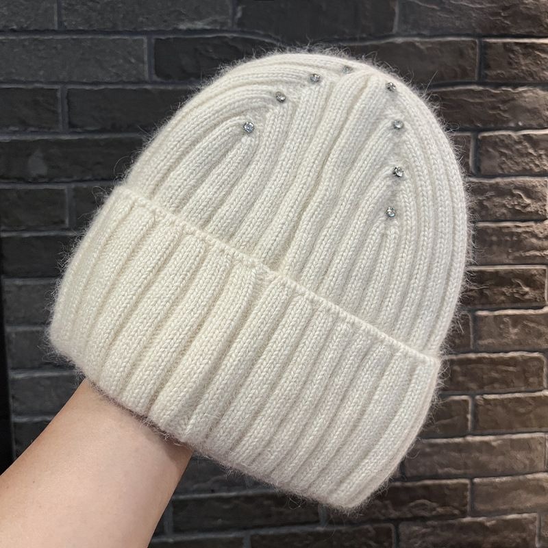 Striped Rhinestone Knit Beanie, view 6