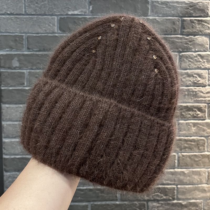 Striped Rhinestone Knit Beanie, view 9