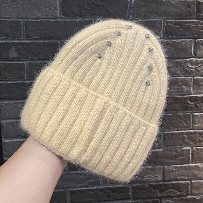 Striped Rhinestone Knit Beanie, view 11