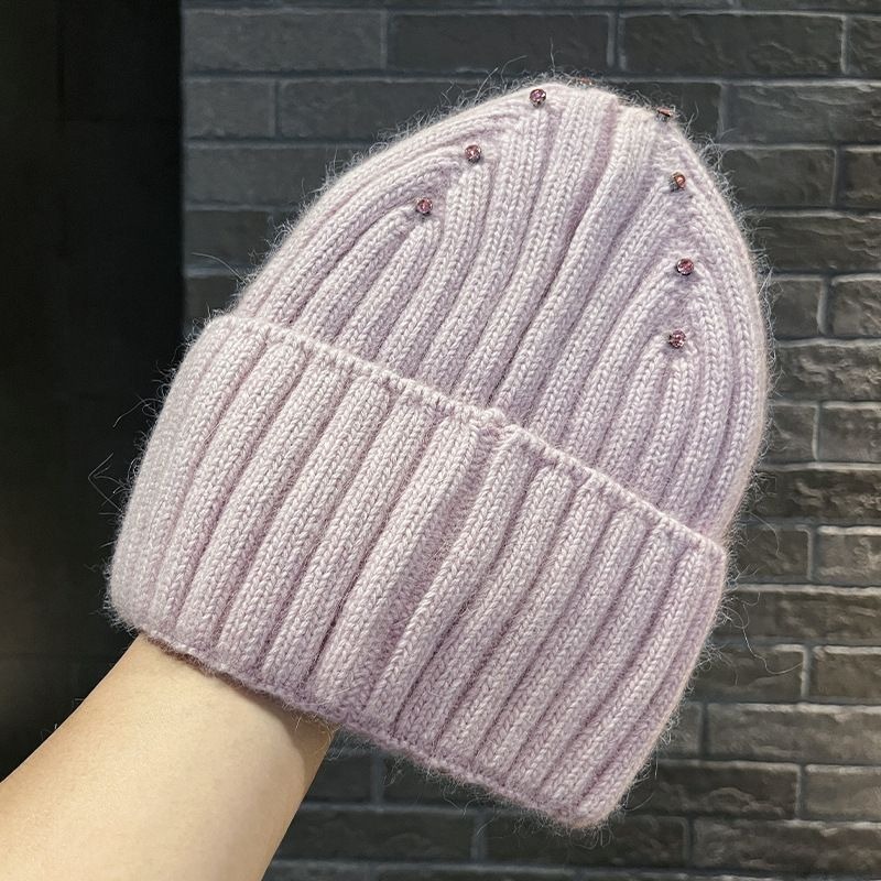 Striped Rhinestone Knit Beanie, view 12