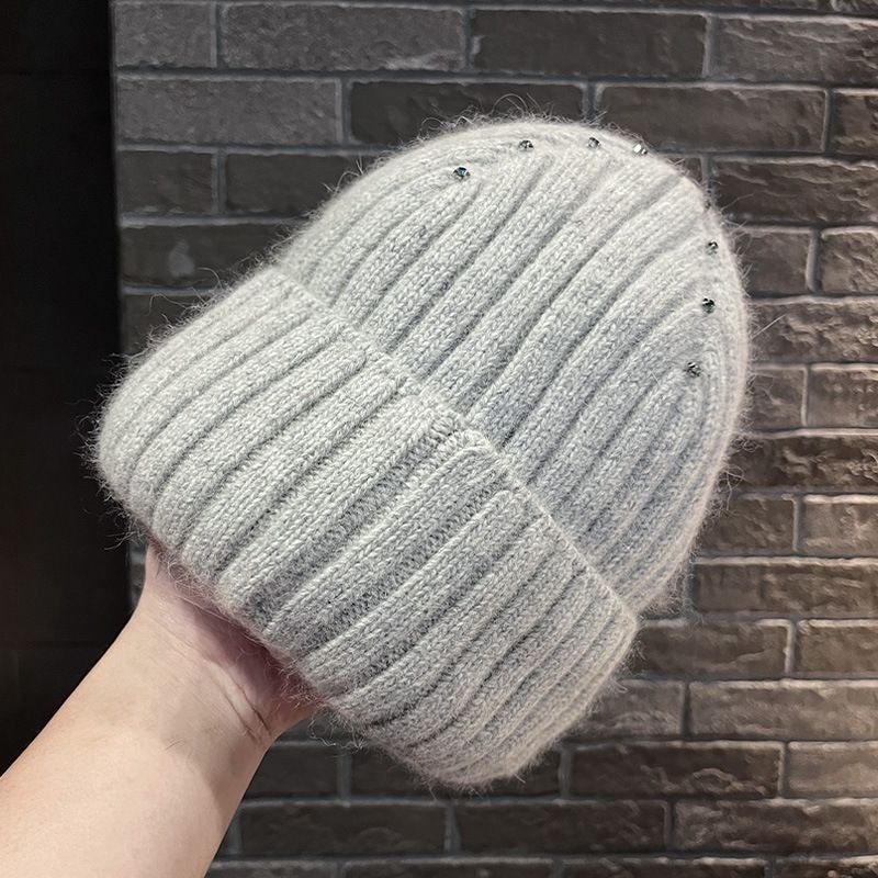 Striped Rhinestone Knit Beanie, view 13