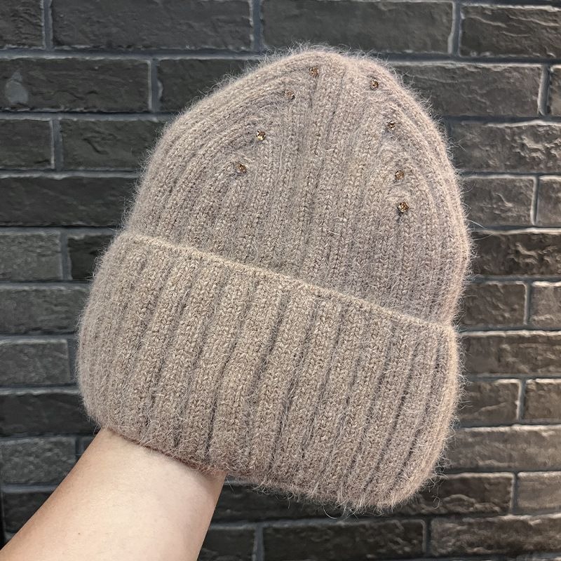 Striped Rhinestone Knit Beanie, view 14