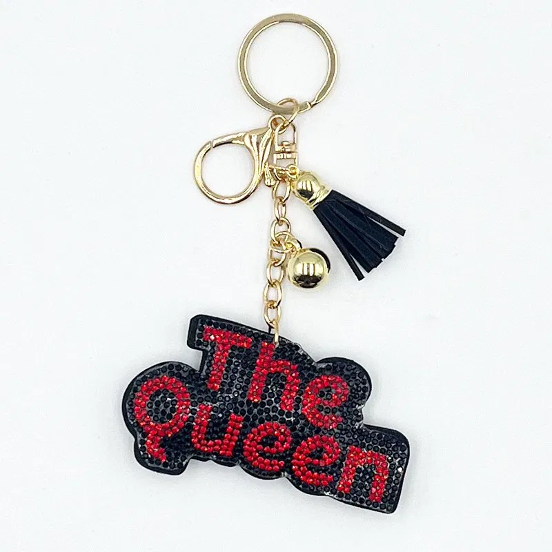 Large Red Queen Crystal Letter Charm, view 2