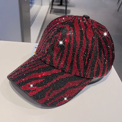 Zebra-Stripe Bling Baseball Cap, product photo 1