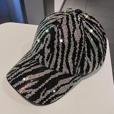 Zebra-Stripe Bling Baseball Cap, product photo 5