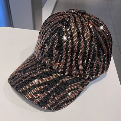 Zebra-Stripe Bling Baseball Cap, product photo 7