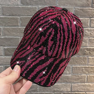 Zebra-Stripe Bling Baseball Cap, product photo 8