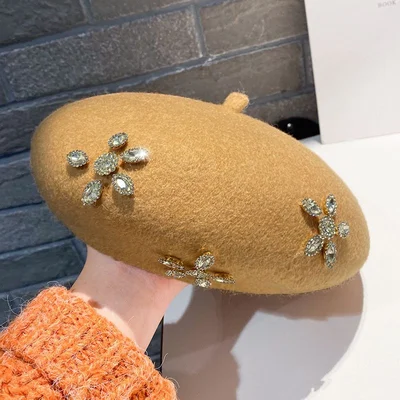 Crystal Blossom Wool-Blend Beret, product photo 8