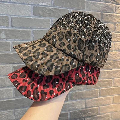 Leopard Crystal Overlay Cap, product photo 1