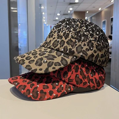 Leopard Crystal Overlay Cap, product photo 2