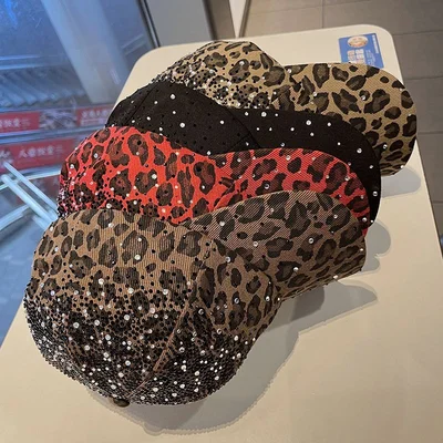 Leopard Crystal Overlay Cap, product photo 3
