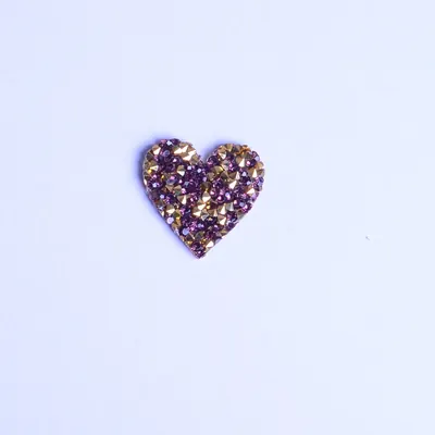 Two-Tone Rhinestone Heart Heat Transfers, Reference view 3