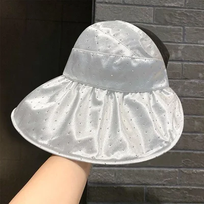 Wide-Brim Crystal Sun Visor, product photo 1