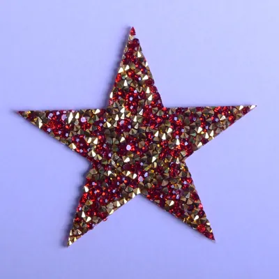 Two-Tone Five-Point Rhinestone Star Appliques, Reference view 2