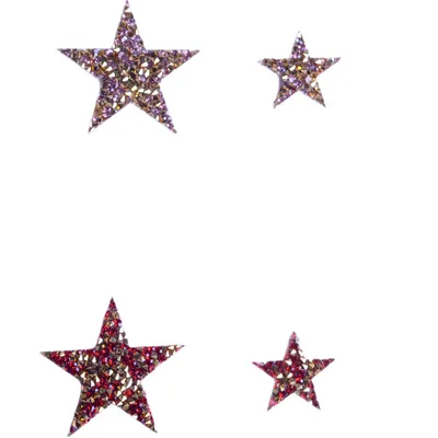 Two-Tone Five-Point Rhinestone Star Appliques, Reference view 5