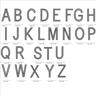 Rhinestone Alphabet Letter Appliques, Reference view 1
