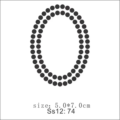 Rhinestone Alphabet Letter Appliques, Letter O